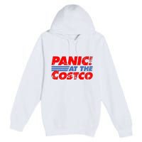 Distressed Panic At The Costco Funny Meme Premium Pullover Hoodie