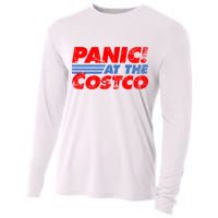 Distressed Panic At The Costco Funny Meme Cooling Performance Long Sleeve Crew