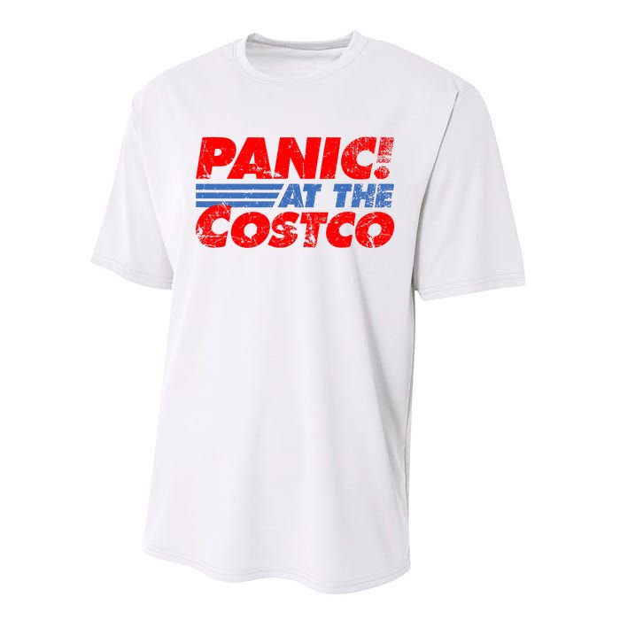 Distressed Panic At The Costco Funny Meme Performance Sprint T-Shirt