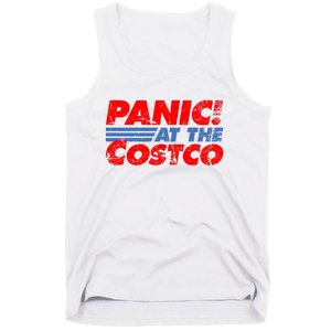 Distressed Panic At The Costco Funny Meme Tank Top