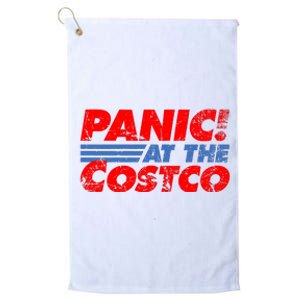 Distressed Panic At The Costco Funny Meme Platinum Collection Golf Towel