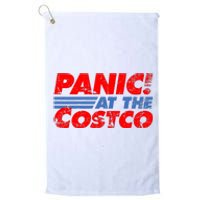 Distressed Panic At The Costco Funny Meme Platinum Collection Golf Towel