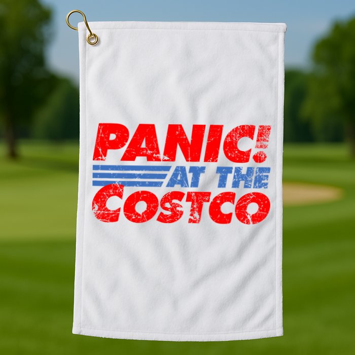 Distressed Panic At The Costco Funny Meme Golf Towel