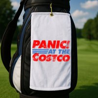 Distressed Panic At The Costco Funny Meme Golf Towel