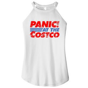 Distressed Panic At The Costco Funny Meme Women's Perfect Tri Rocker Tank