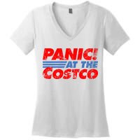 Distressed Panic At The Costco Funny Meme Women's V-Neck T-Shirt