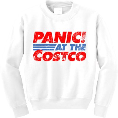 Distressed Panic At The Costco Funny Meme Kids Sweatshirt