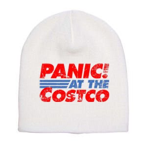 Distressed Panic At The Costco Funny Meme Short Acrylic Beanie