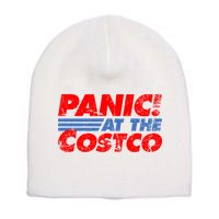 Distressed Panic At The Costco Funny Meme Short Acrylic Beanie
