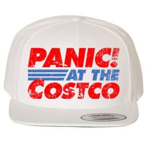 Distressed Panic At The Costco Funny Meme Wool Snapback Cap