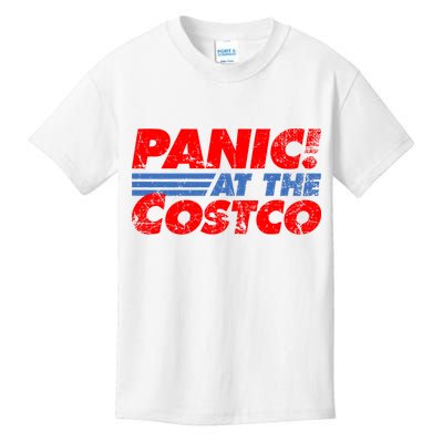 Distressed Panic At The Costco Funny Meme Kids T-Shirt