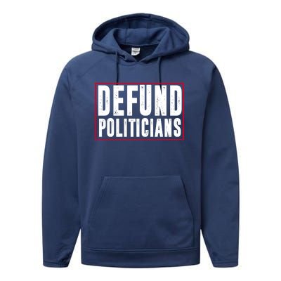 Defund Politicians Anti Government Political Performance Fleece Hoodie