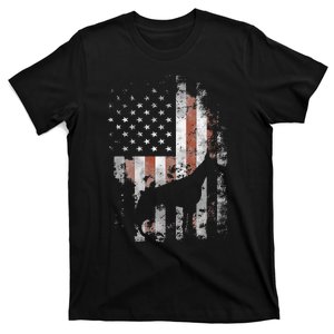 Doberman Pinscher American Flag Patriotic Gifts T-Shirt