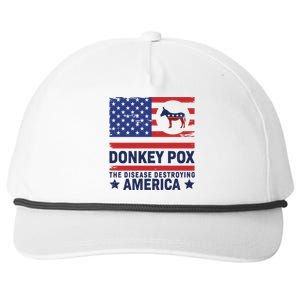 Donkey Pox Anti Democrat Snapback Five-Panel Rope Hat