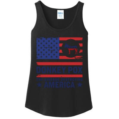 Donkey Pox Anti Democrat Ladies Essential Tank