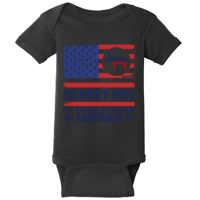 Donkey Pox Anti Democrat Baby Bodysuit