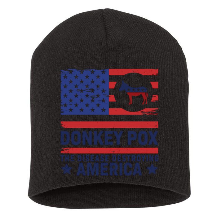 Donkey Pox Anti Democrat Short Acrylic Beanie