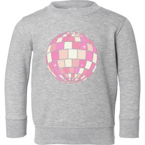 Danish Pastel Aesthetic Disco Ball Toddler Sweatshirt