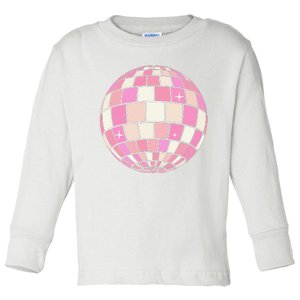 Danish Pastel Aesthetic Disco Ball Toddler Long Sleeve Shirt