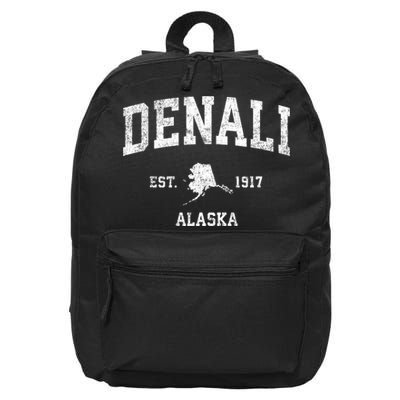 Denali Park Alaska Ak Vintage Established Sports Design 16 in Basic Backpack