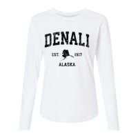 Denali Park Alaska Ak Vintage Established Sports Design Womens Cotton Relaxed Long Sleeve T-Shirt