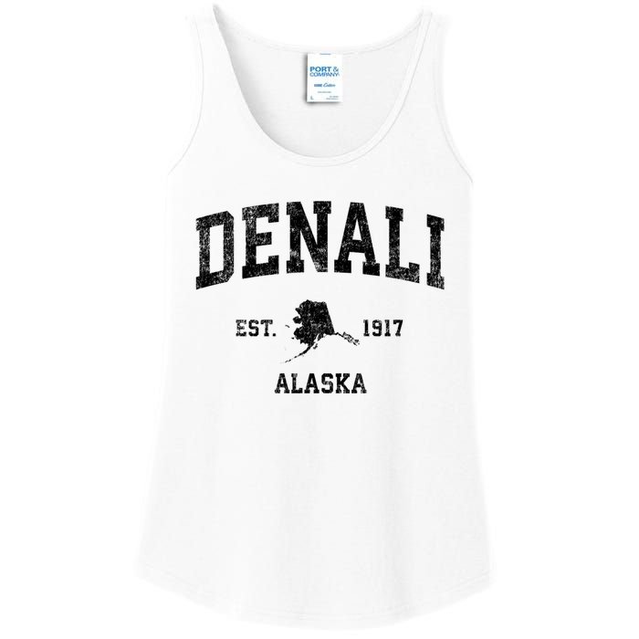 Denali Park Alaska Ak Vintage Established Sports Design Ladies Essential Tank