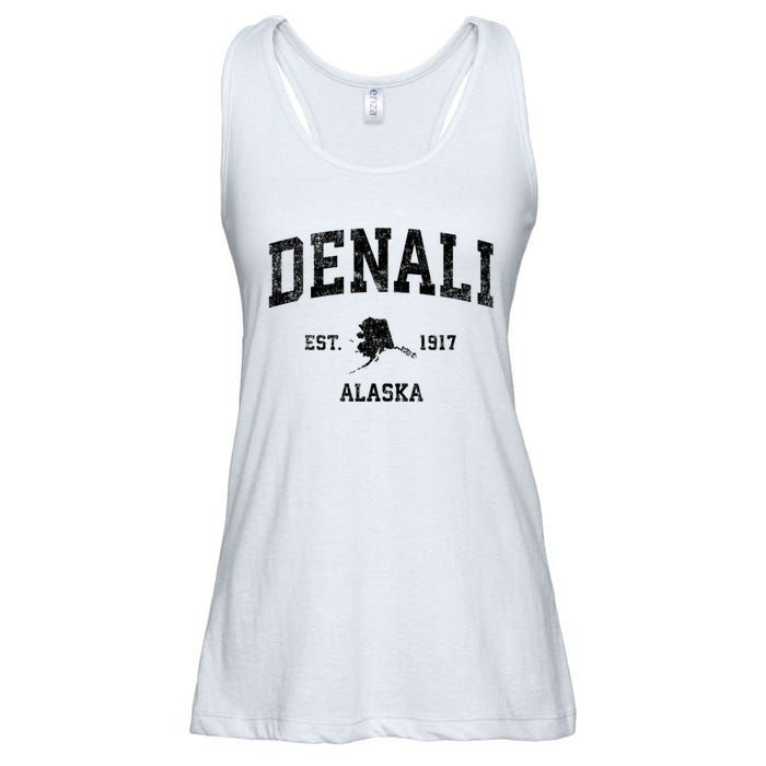 Denali Park Alaska Ak Vintage Established Sports Design Ladies Essential Flowy Tank