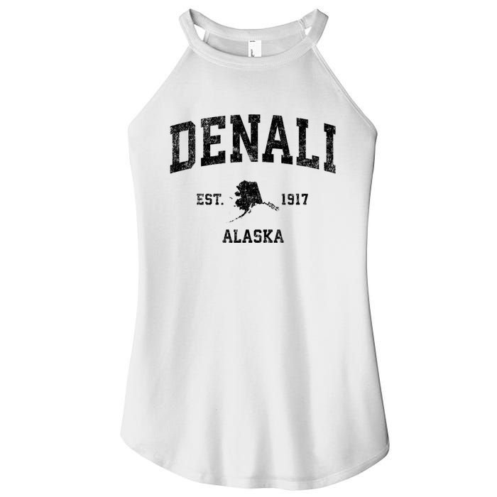 Denali Park Alaska Ak Vintage Established Sports Design Women's Perfect Tri Rocker Tank