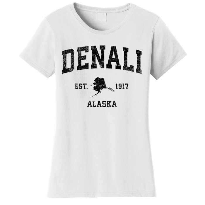 Denali Park Alaska Ak Vintage Established Sports Design Women's T-Shirt