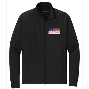 Defund Politicians American Flag Stretch Full-Zip Cadet Jacket