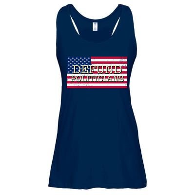 Defund Politicians American Flag Ladies Essential Flowy Tank