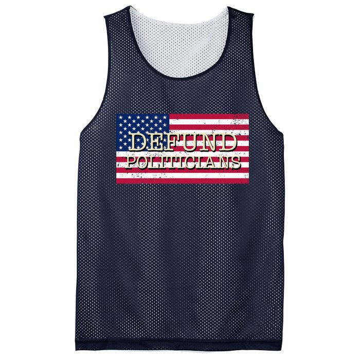 Defund Politicians American Flag Mesh Reversible Basketball Jersey Tank