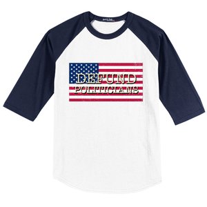 Defund Politicians American Flag Baseball Sleeve Shirt