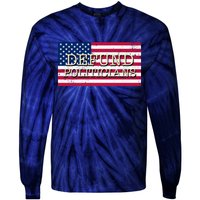 Defund Politicians American Flag Tie-Dye Long Sleeve Shirt