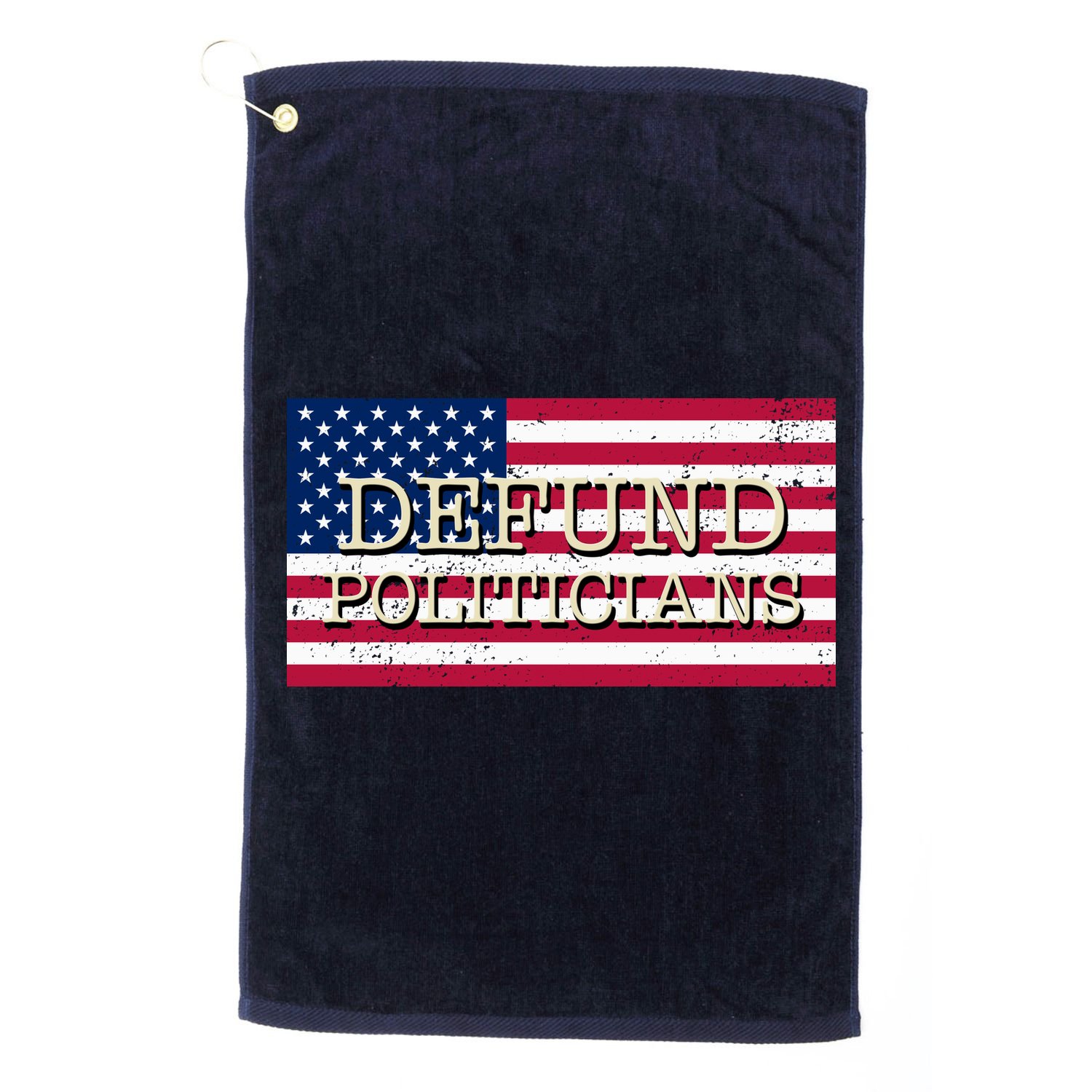 Defund Politicians American Flag Golf Towel