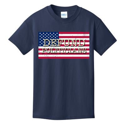 Defund Politicians American Flag Kids T-Shirt