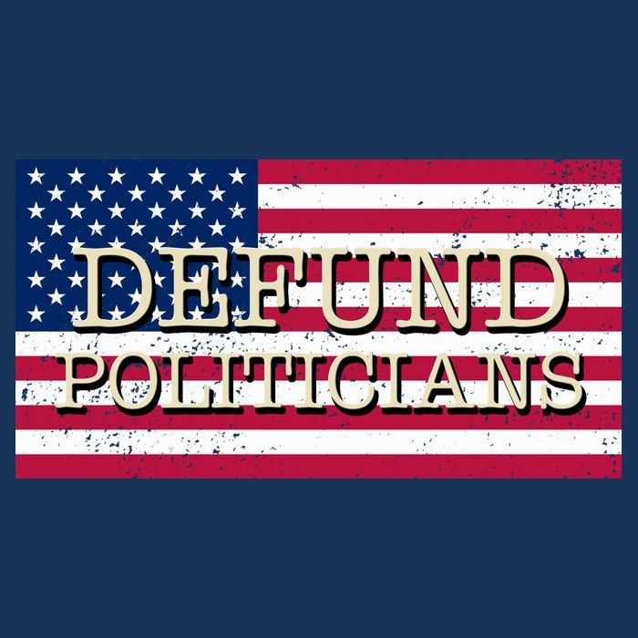 Defund Politicians American Flag Zip Tote Bag