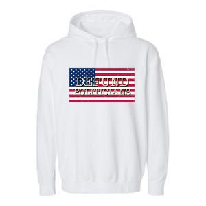 Defund Politicians American Flag Garment-Dyed Fleece Hoodie