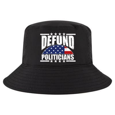 Defund Politicians American USA Flag Cool Comfort Performance Bucket Hat