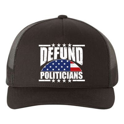 Defund Politicians American USA Flag Yupoong Adult 5-Panel Trucker Hat