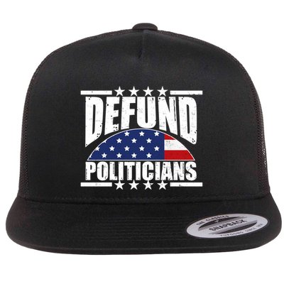 Defund Politicians American USA Flag Flatbill Hat