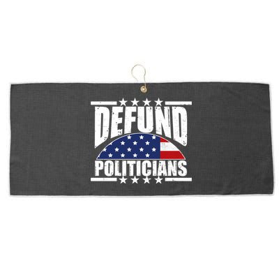 Defund Politicians American USA Flag Large Microfiber Waffle Golf Towel