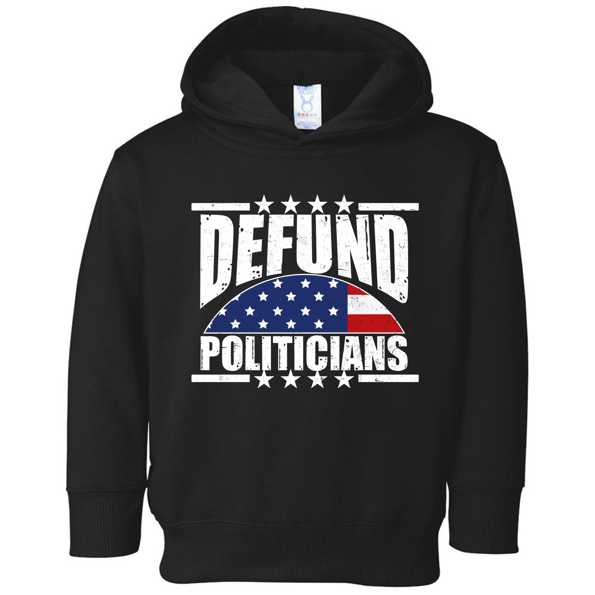 Defund Politicians American USA Flag Toddler Hoodie