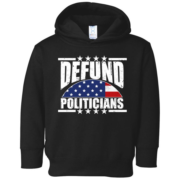 Defund Politicians American USA Flag Toddler Hoodie