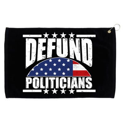 Defund Politicians American USA Flag Grommeted Golf Towel