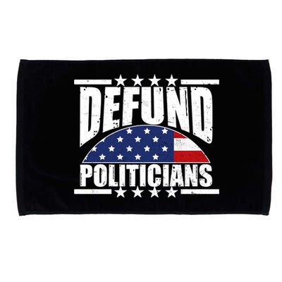 Defund Politicians American USA Flag Microfiber Hand Towel