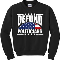 Defund Politicians American USA Flag Kids Sweatshirt