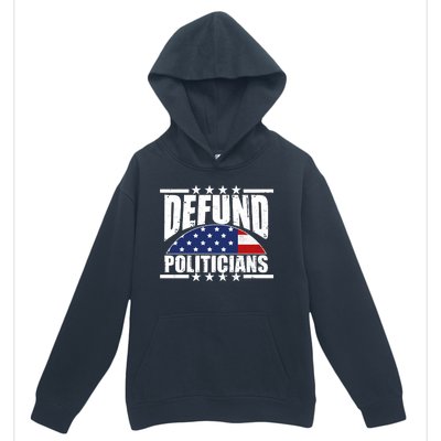 Defund Politicians American USA Flag Urban Pullover Hoodie