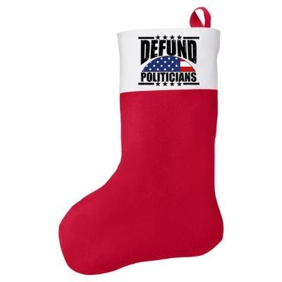 Defund Politicians American USA Flag Felt Holiday Christmas Stocking