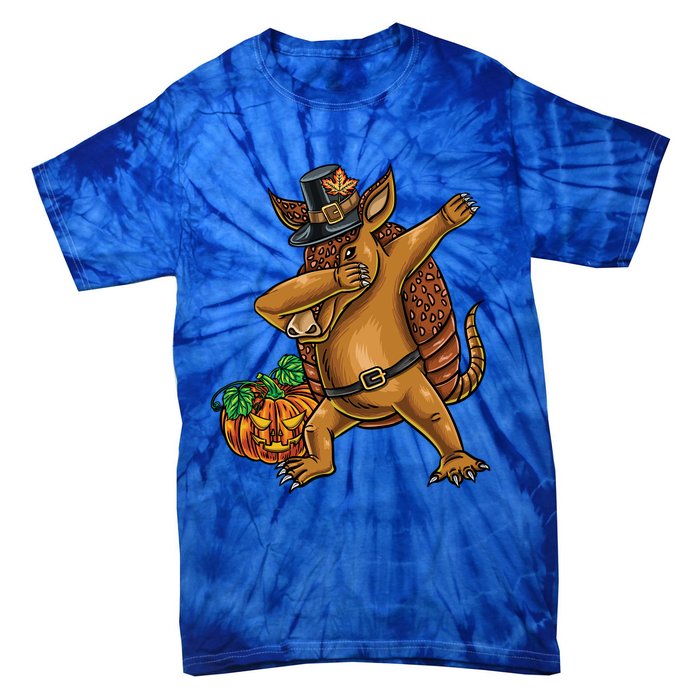 Dabbing Pilgrim Armadillo Thanksgiving Great Gift Tie-Dye T-Shirt